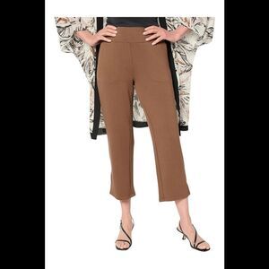 Brandis Dress Out Loud Women's Acquitted Knit Cropped Pants Chocolate - Tall